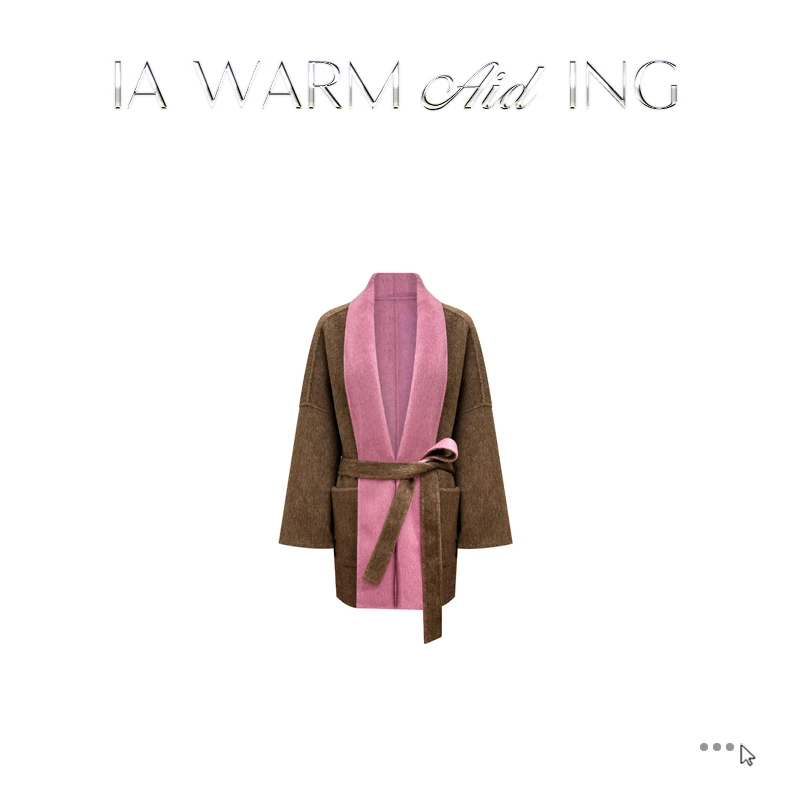 IA WARM AID ING 桑蚕丝羊毛双面大衣
