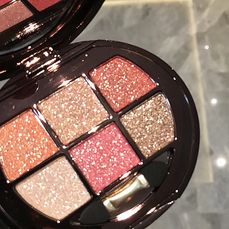 维妮小熊亮晶晶眼影珠光正品不易脱妆六色眼影盘颜值便携不易掉色