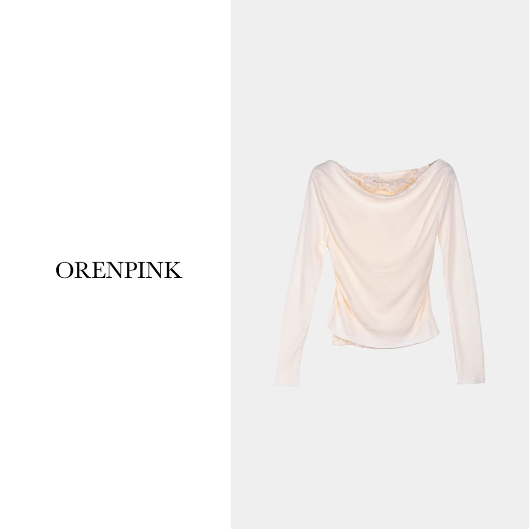 OREN PINK/奥粉24年新款秋冬款休闲风时尚百搭设计师感女装毛衣