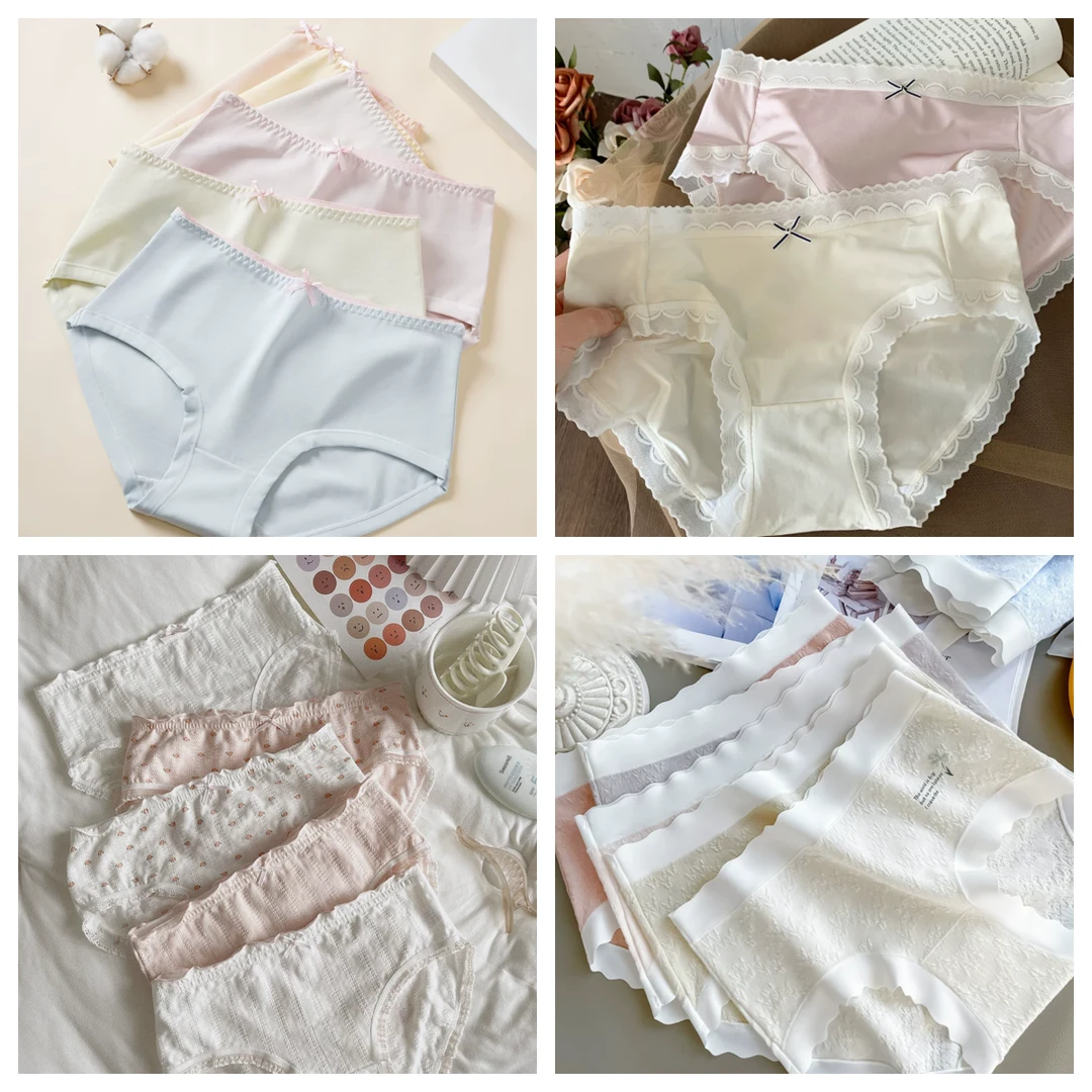 【棉内裤女-树】无痕内裤女士中腰夏季薄款女生三角裤透气