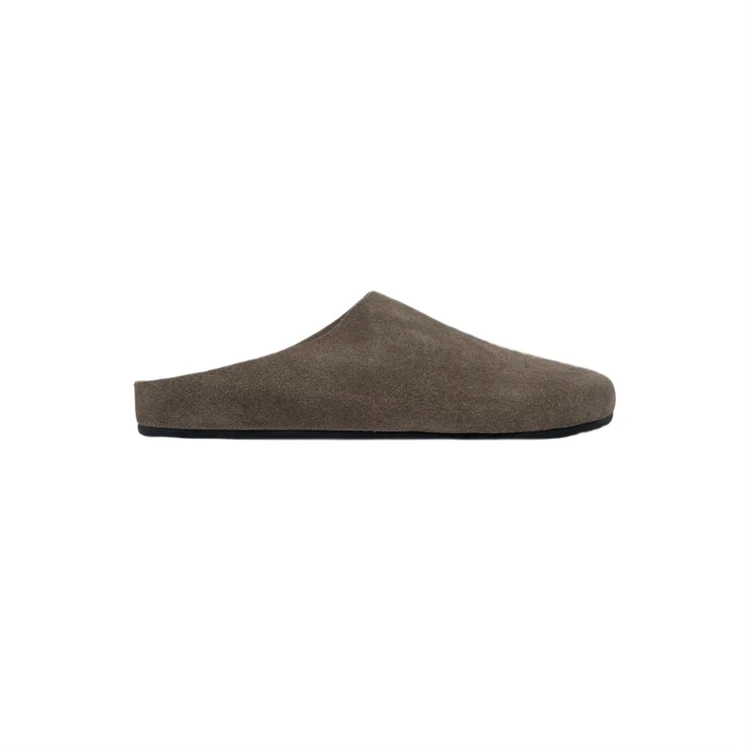 GAO新品包头凉鞋平底鞋圆头皮带扣复古百搭单鞋女拖鞋软底防滑