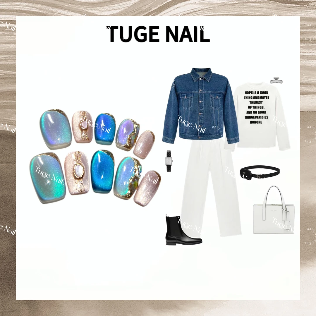 TugeNail “达芬奇”秋季高级复古极简小众设计师美甲Q