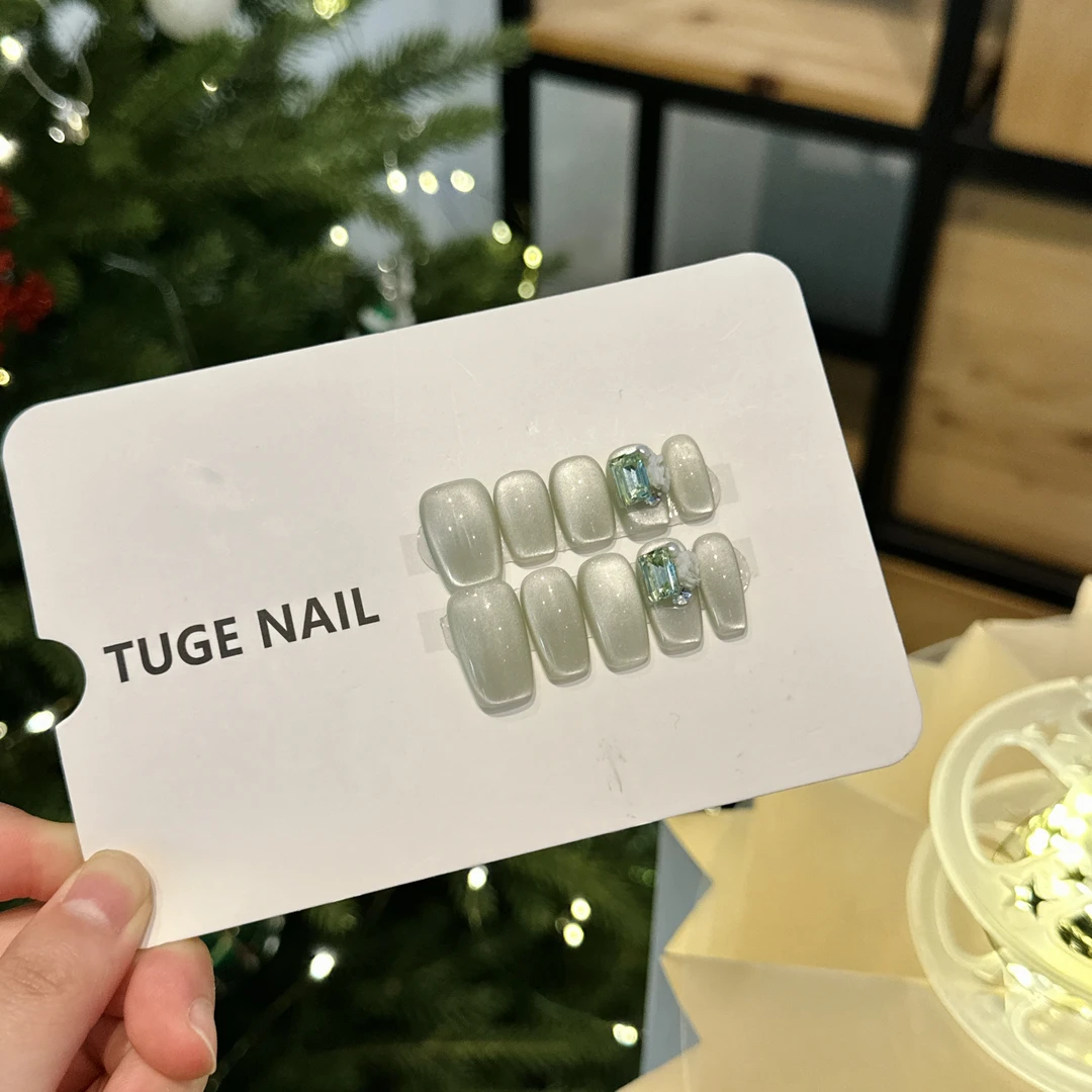 TugeNail“栀子花香”夏日清透建构立体花朵氛围感带钻美甲-小鱼儿
