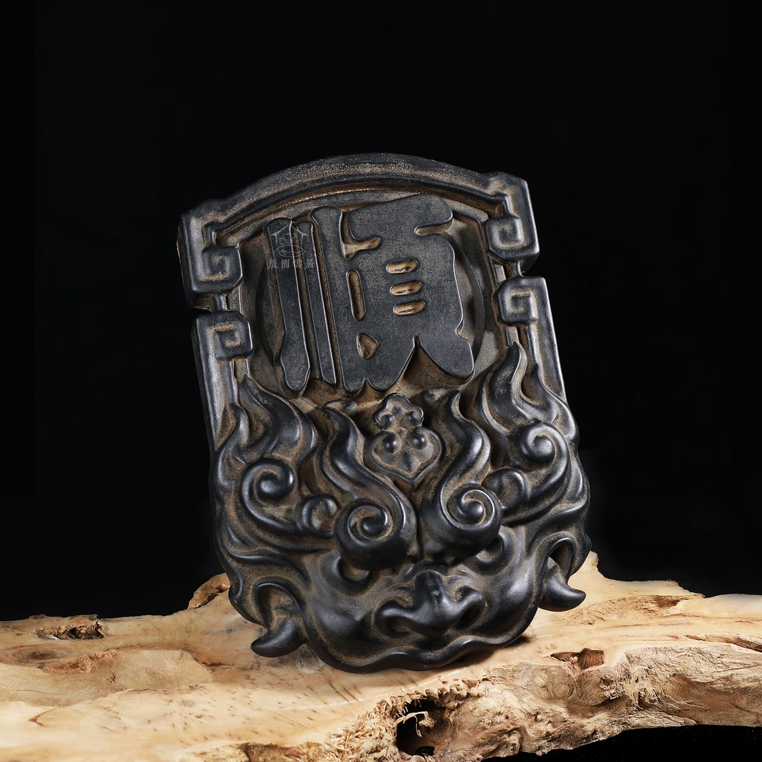 liyuan/丽园龙年中式复古做旧创意壶承底座摆件 - 将军令万顺茶台