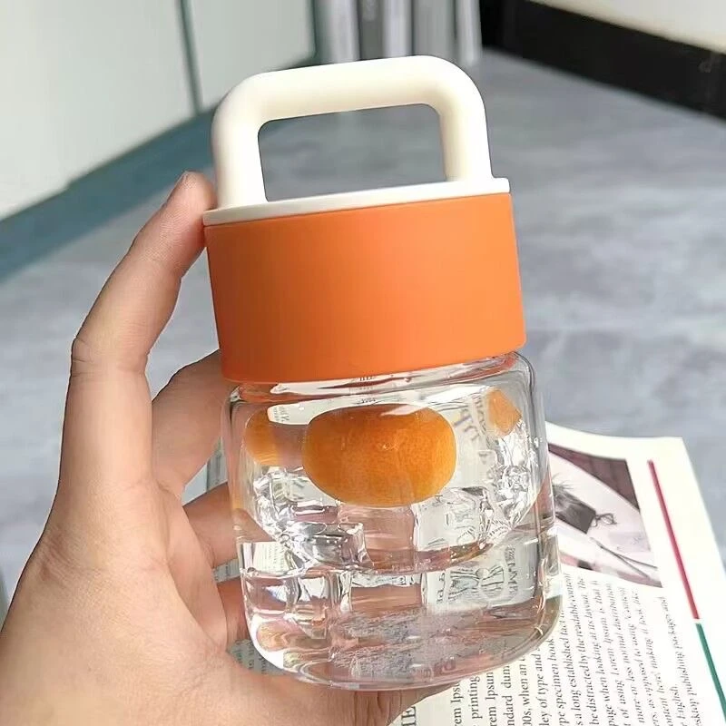 高颜值小巧便携学生杯子冲咖啡耐高温夏季水杯迷你ins手提玻璃杯.