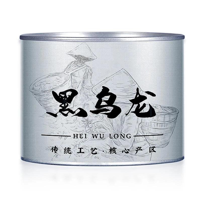 黑乌龙茶茶叶日式木炭技法浓香型圆罐装醇香炭焙冷泡茶