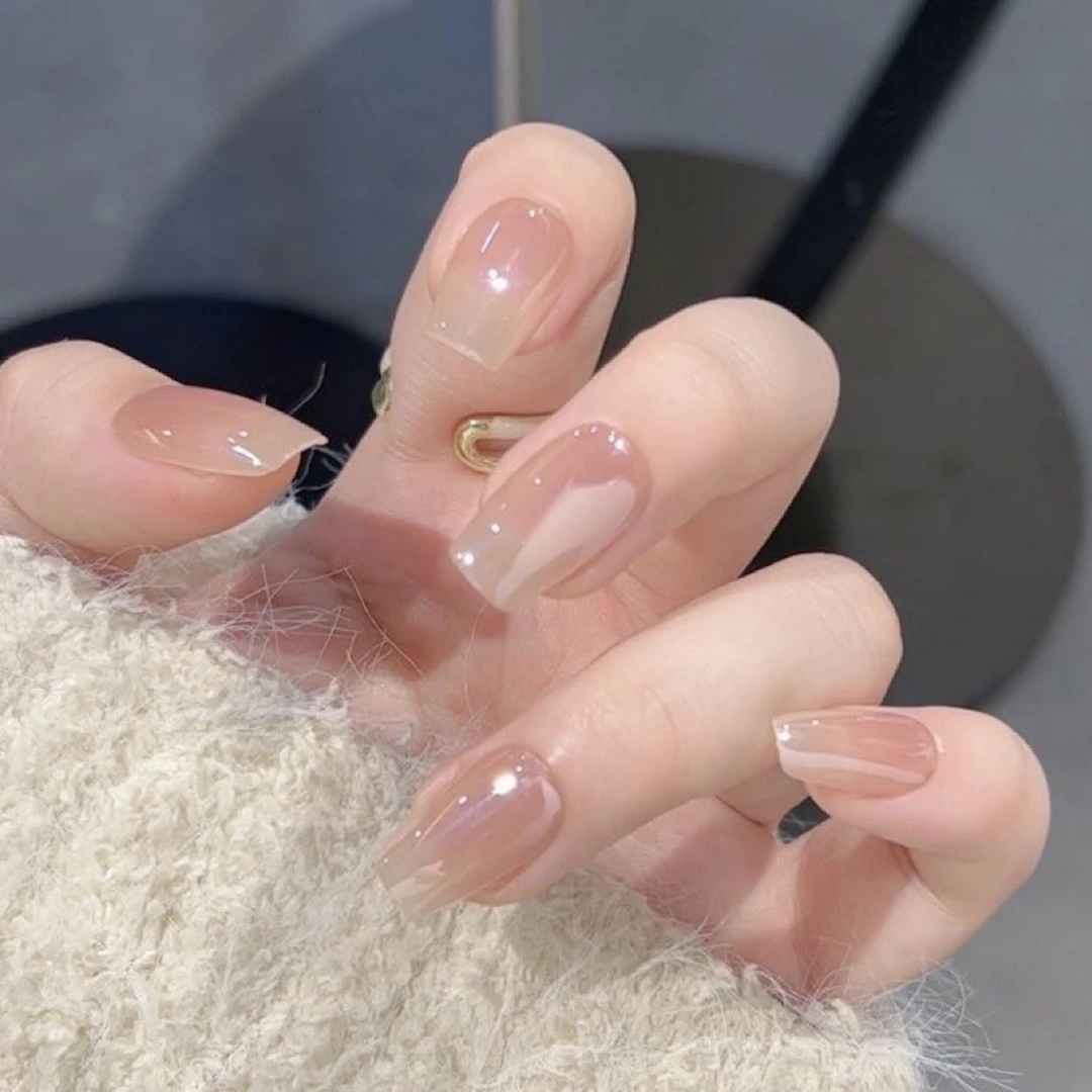 30片装【短梯】海莉同款A018光疗电镀穿戴美甲