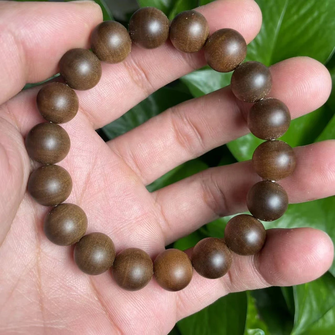 【印度迈索尔老山檀香1.0圆珠】男女黑肉天然老料文玩木质手链手串