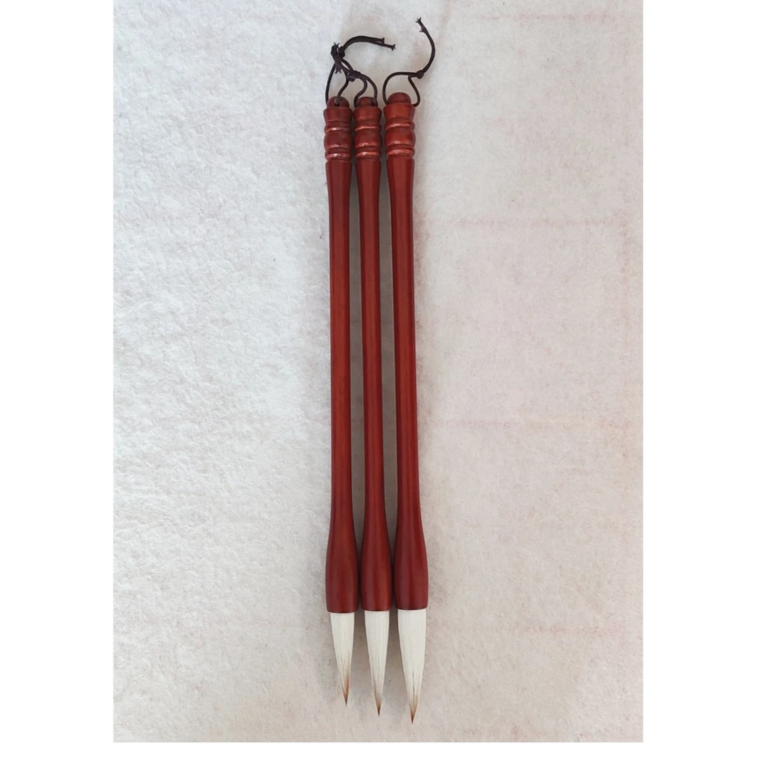 【落笔擎风】羊狼兼毫毛笔，木杆红漆，适合欧楷颜楷行书草书