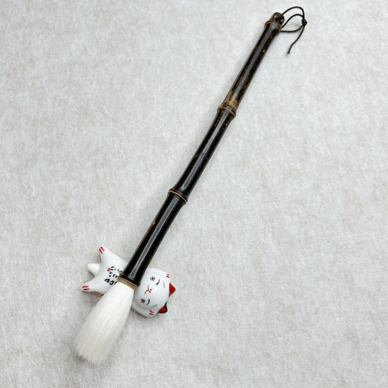 纯羊毫出峰4.0cm作品软毛笔行楷篆隶书国画水墨渲染写意高货