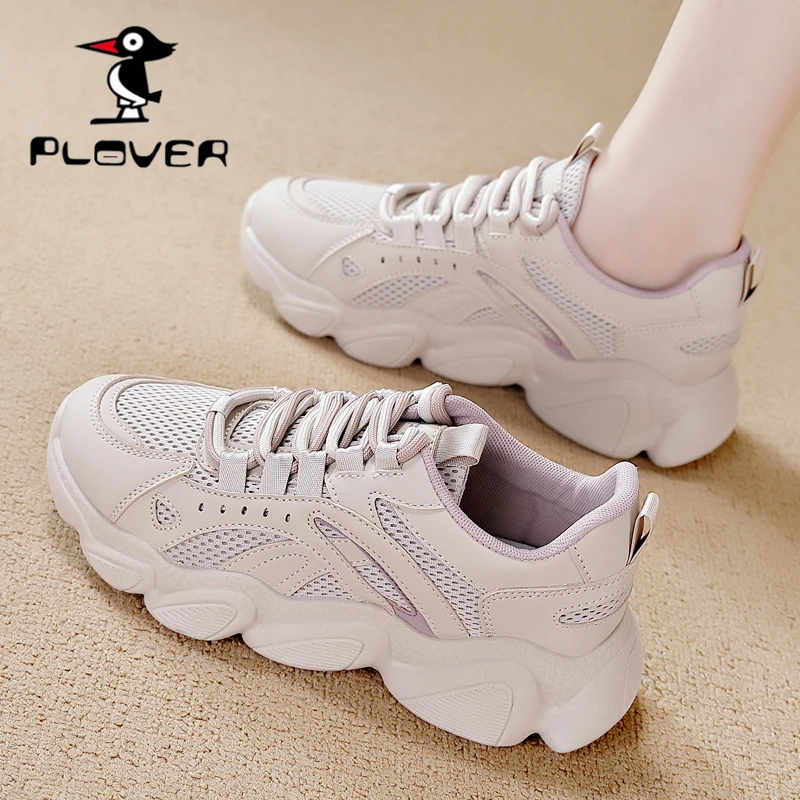 PLOVER专柜版断码正品跑步鞋女2024秋季网红渐变色网面软底休闲鞋