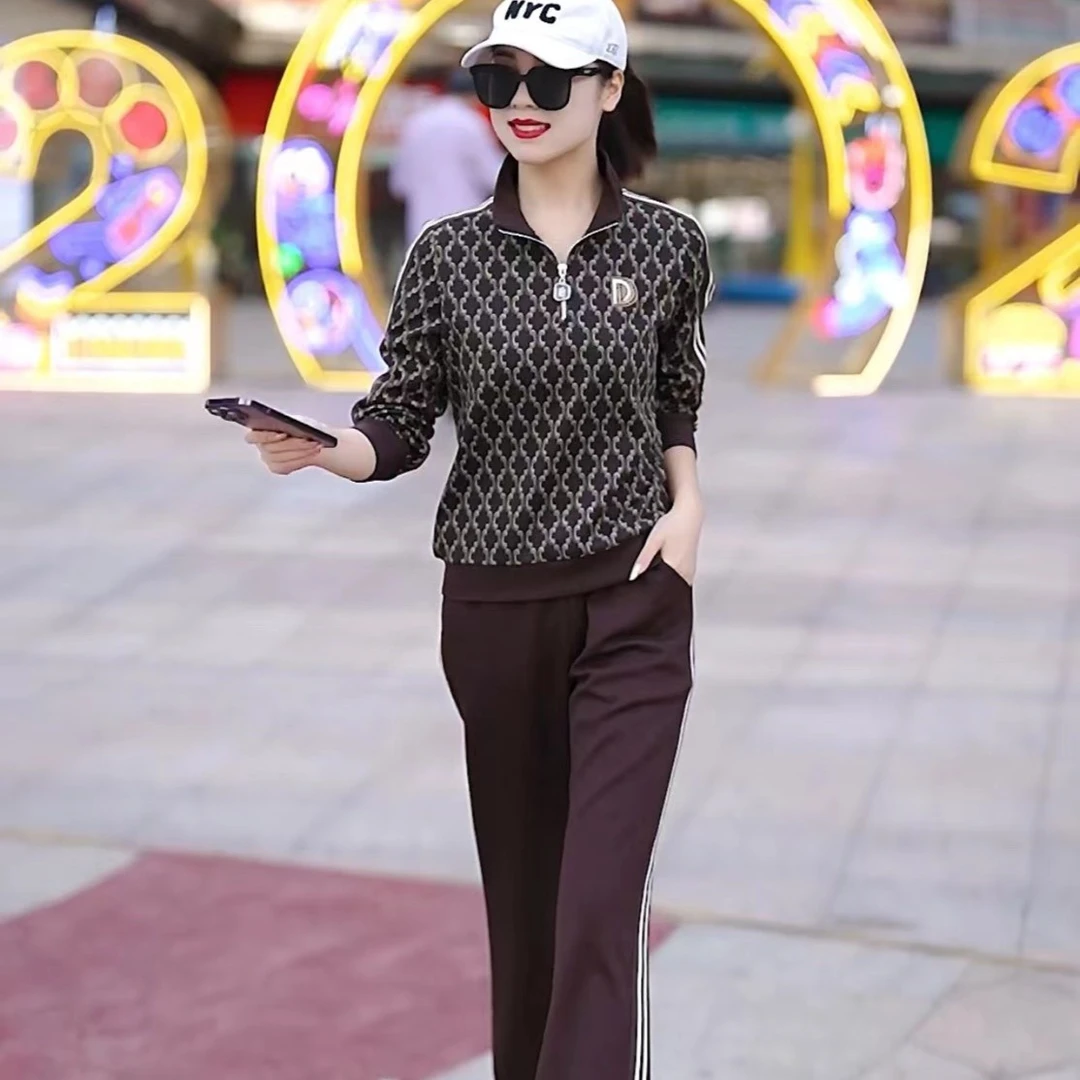 9020优雅中老年妈妈装广场舞时尚休闲运动服两件套两件套套装