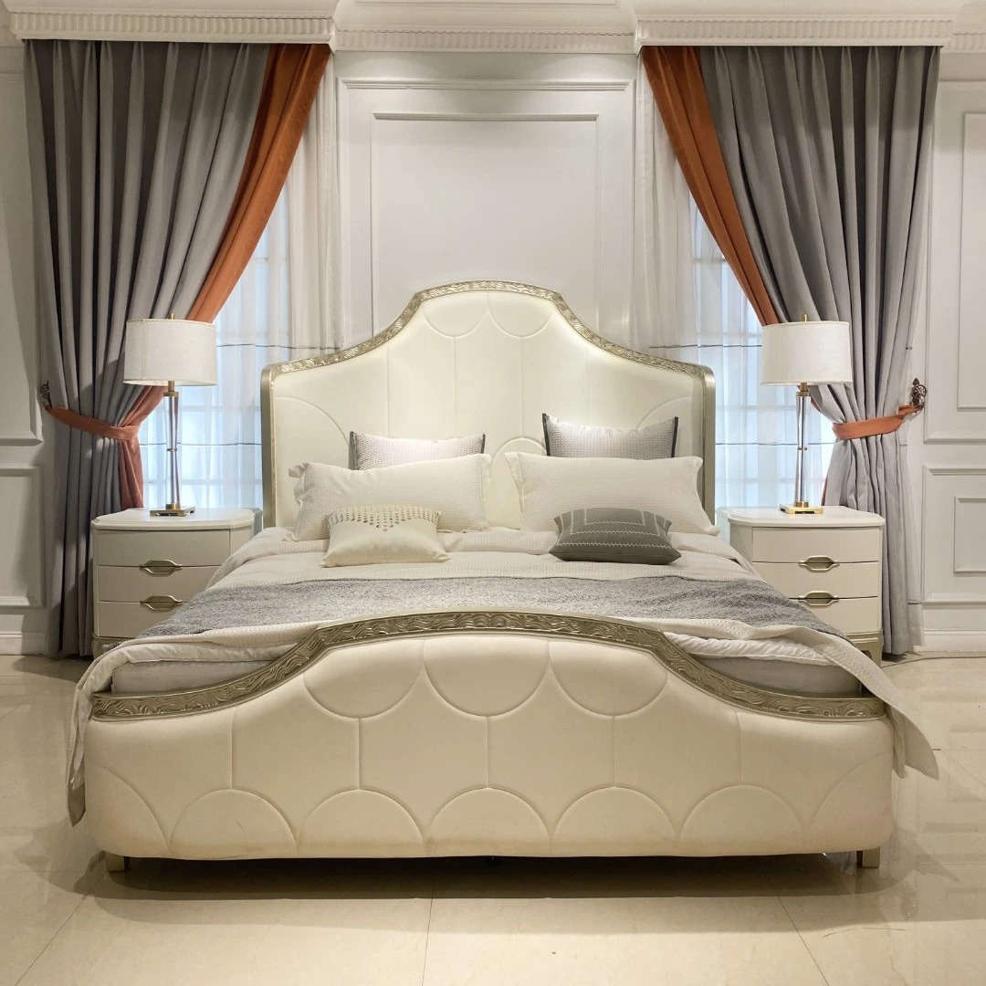 VC美式轻奢实木大床婚房主卧床阿黛拉床奢华主卧室婚床公主床