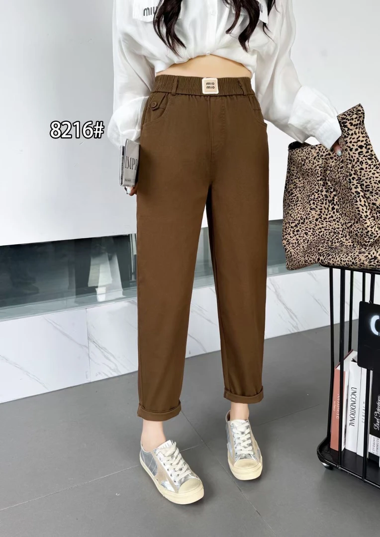 简单休闲洗水棉跨裤