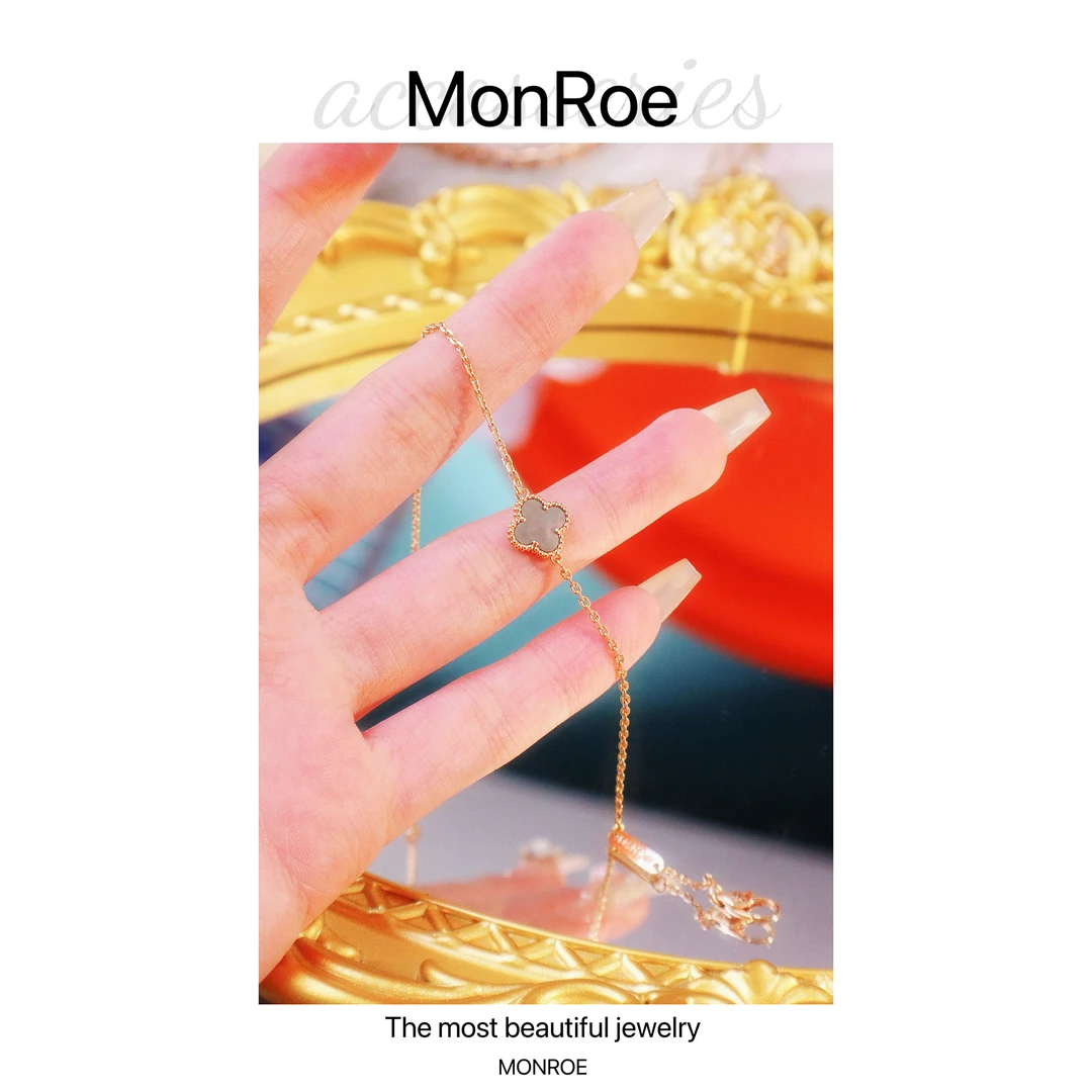 合金手链 【有钱花】时尚简约小花手链