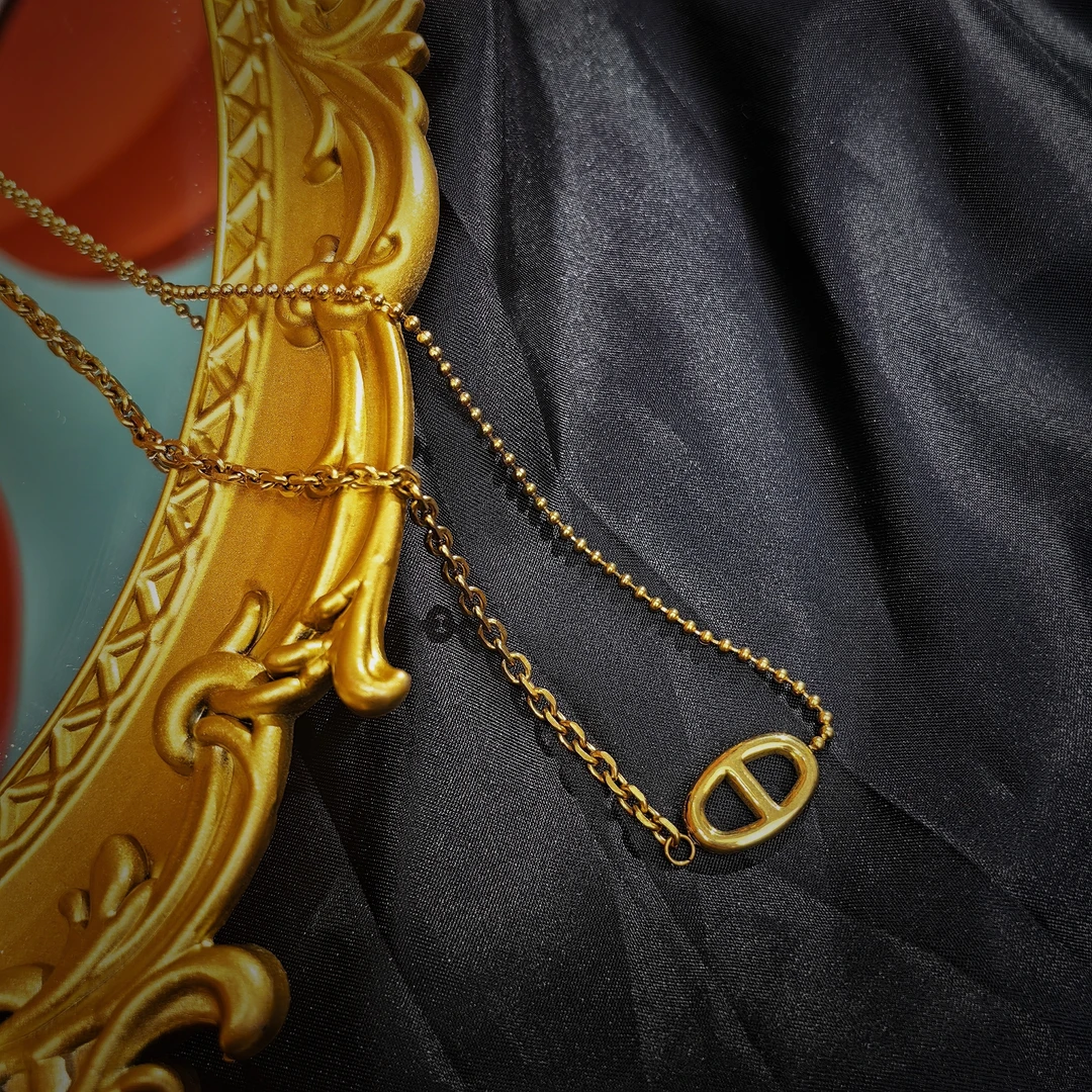 合金项链 时尚高级  极简百搭猪鼻子项链 bp043/西西子