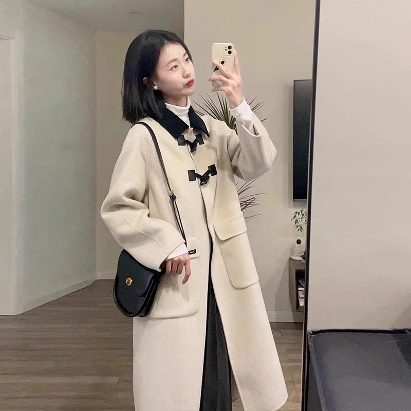 101～200 秋冬新款呢子大衣韩版宽松中长款毛呢外套女高级加厚