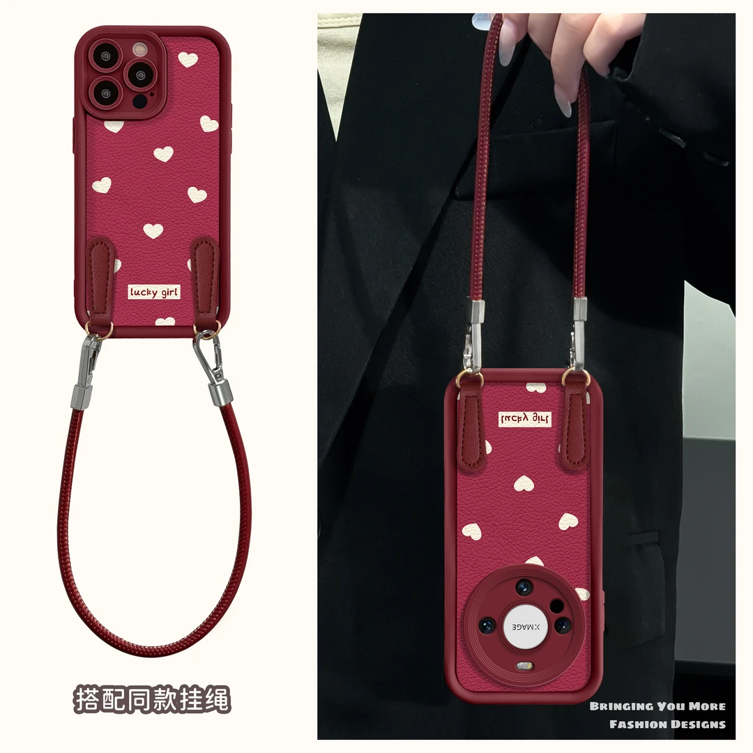 适用于苹果16华为OPPO小米VIVO高颜值个性皮纹LJ阶梯手机壳AA0328