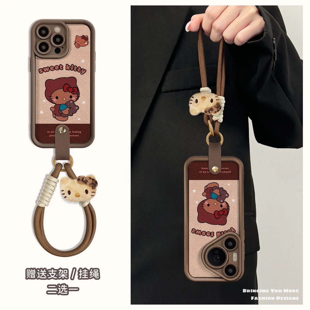 适用于苹果16华为OPPO小米VIVO高颜值百搭皮纹LJ阶梯手机壳AA0230