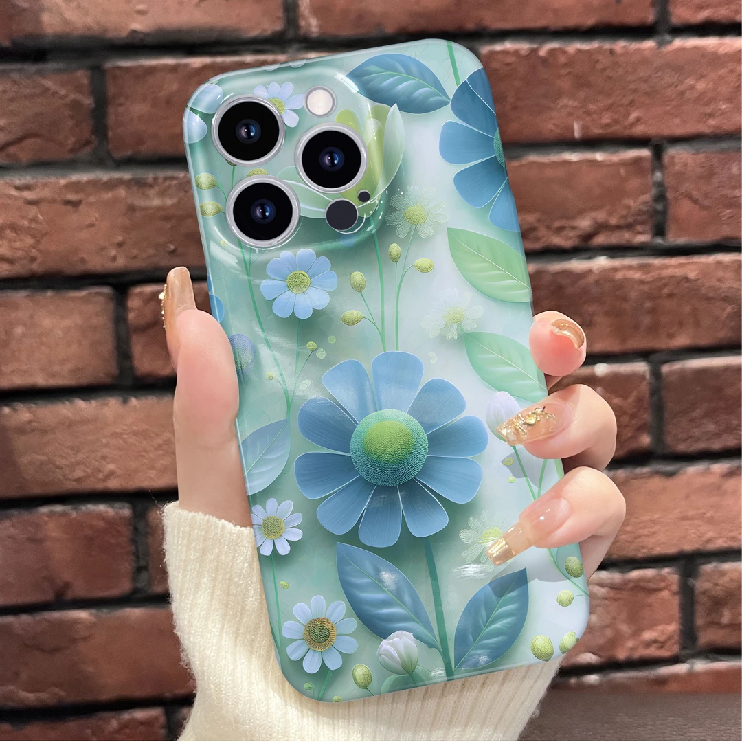 适用于苹果16华为OPPO小米VIVO创意创意时尚花朵菲林女手机壳K224