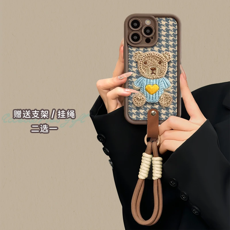 适用于苹果16华为OPPO小米VIVO高级感时尚竖纹LJ阶梯手机壳AA0160