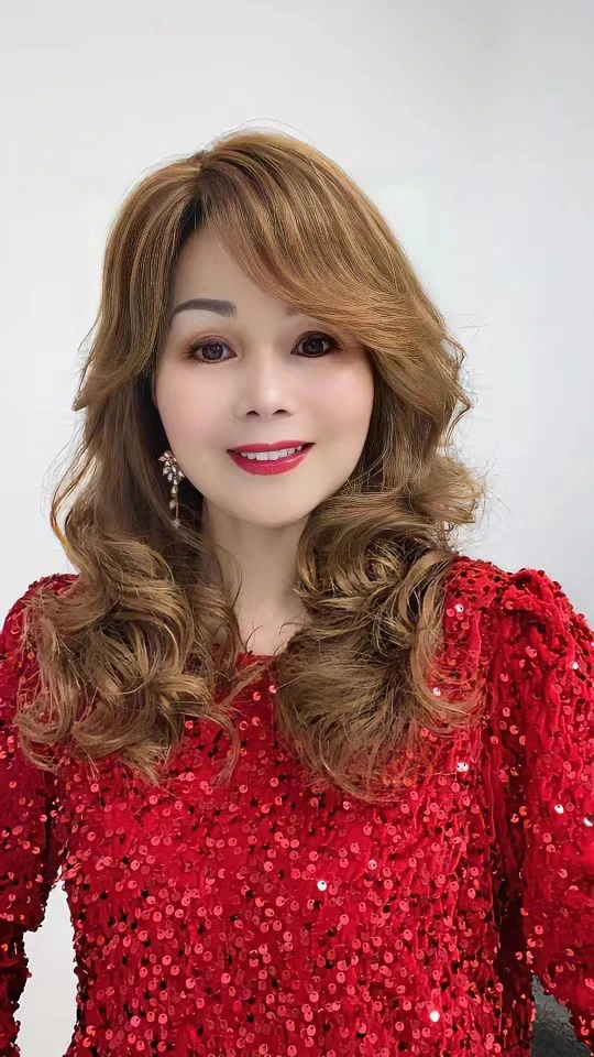 丽诗雅假发初恋锁骨发减龄全真发手工钩织轻薄高端定制发套