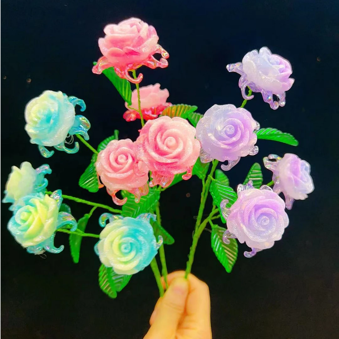 【清仓抢购】3.6砂糖夜光玫瑰   手工DIY材料包