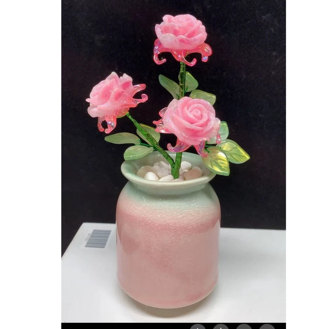 砂糖玫瑰小盆栽   DIY材料包