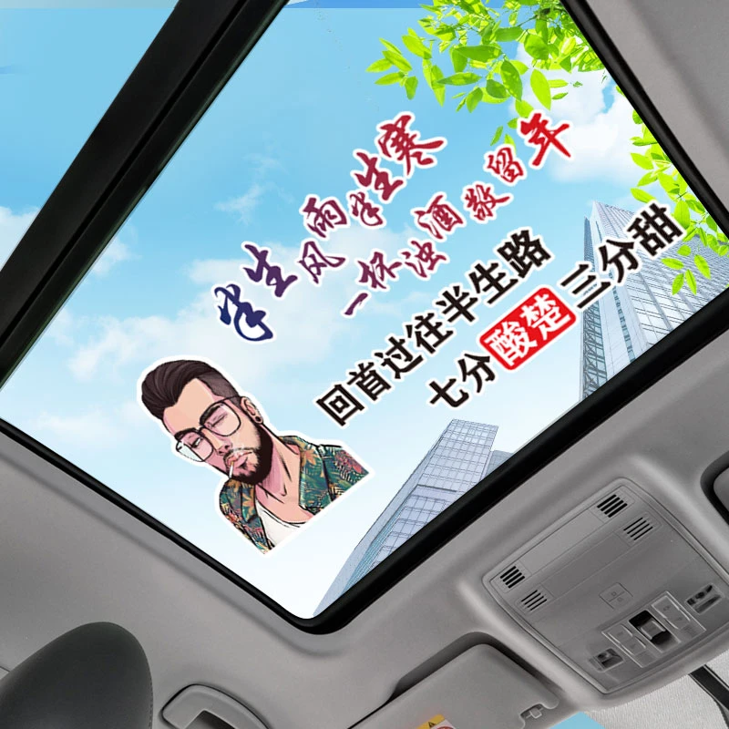 半生风雨半生寒个性车贴汽车车贴天窗贴纸全车车贴文案车贴