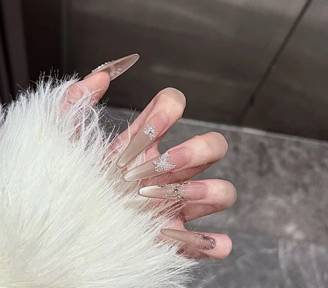 【赫本千金】手工光疗美甲贴果冻贴片简约梯形穿戴甲