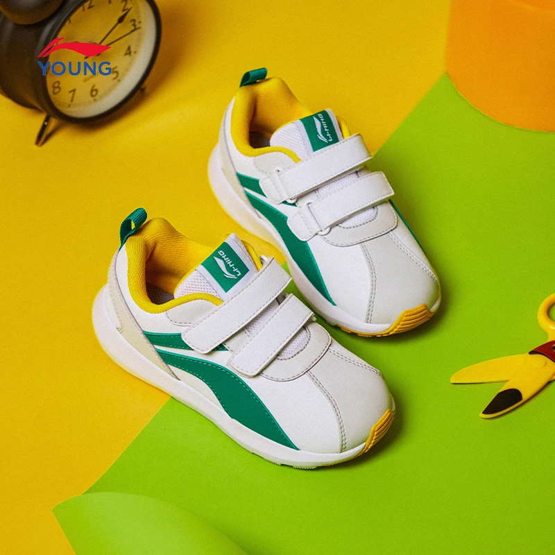 李宁童男女小童新时尚经典轻质耐磨运动鞋YKAP148