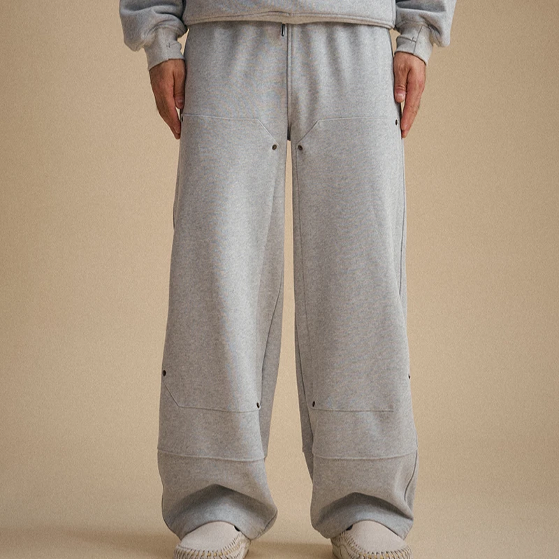 TANOXI P329 「温感」恒温暖皮自发热 铆钉 伐木双膝加绒直筒卫裤