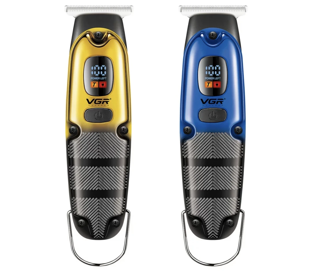 VG981理发器液晶数显家用电推剪成人不锈钢雕刻电镀剃头刀电推子