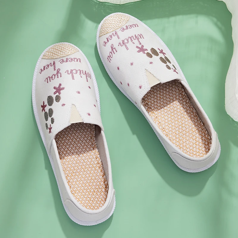 老北京布鞋女2024年夏季新款休闲时尚超软不臭脚渔夫一脚蹬帆布鞋