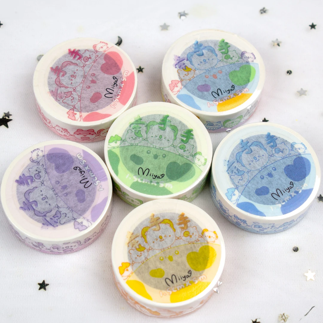 Miiya米娅纤纤 牵手手系列 可爱花边 贴边 边框 手账胶带和纸特油