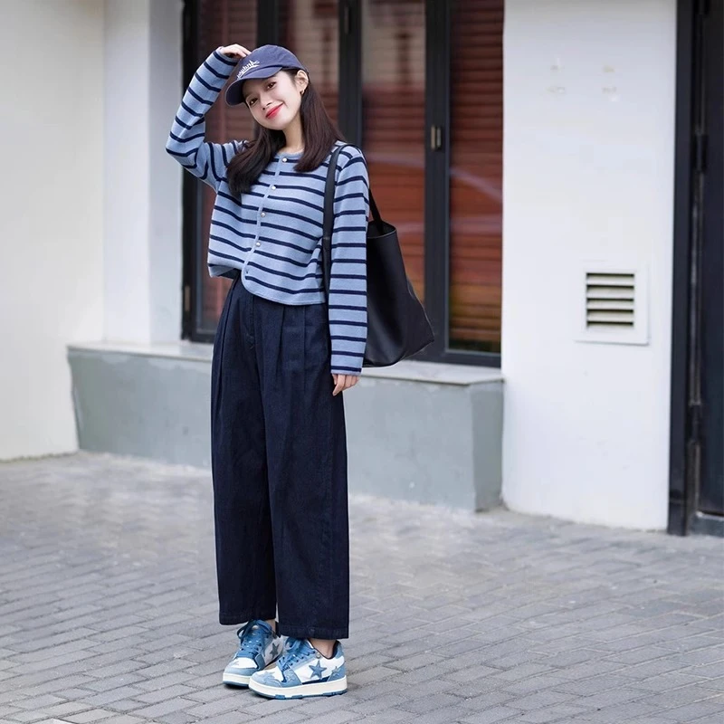 3247秋装搭配一整套高级感洋气套装针织开衫阔腿裤盐系轻熟两件套