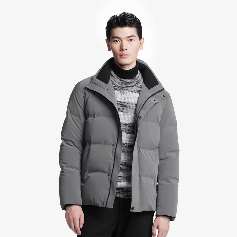 劲霸男装保暖时尚休闲男士外套潮流高档短版茄克羽绒服|BRHT4129
