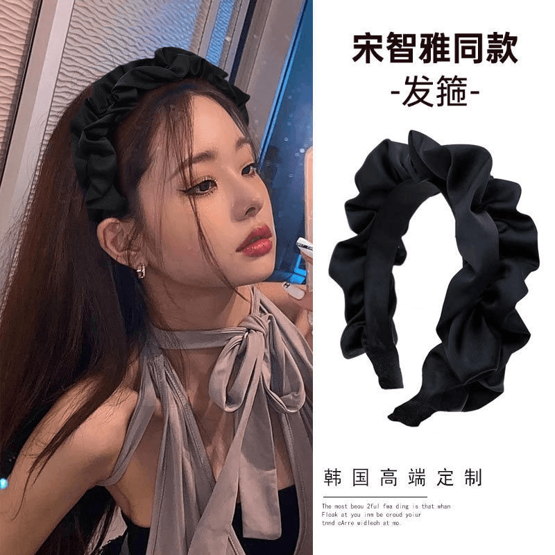宋智雅同款发箍女百搭外戴网红褶皱显脸小发带韩版头饰2022新款