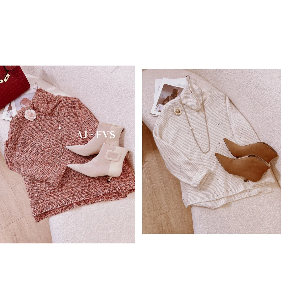 AJ-EVS【满天星辰· 重磅意大利进口亮片羊绒羊毛加厚毛衣】