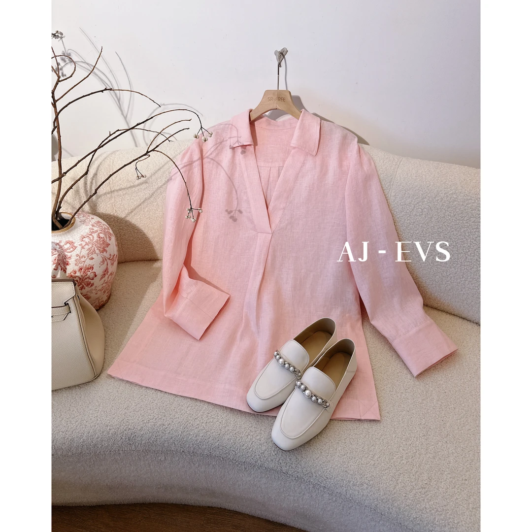 AJ-EVS【兰心蕙质·进口亚麻高奢衬衫】