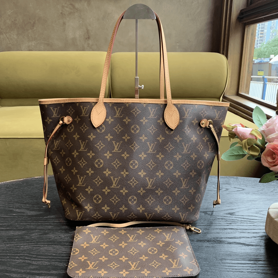 95新 LouisVuitton/路易威登 /老花neverfull 中号购物袋/SP19921