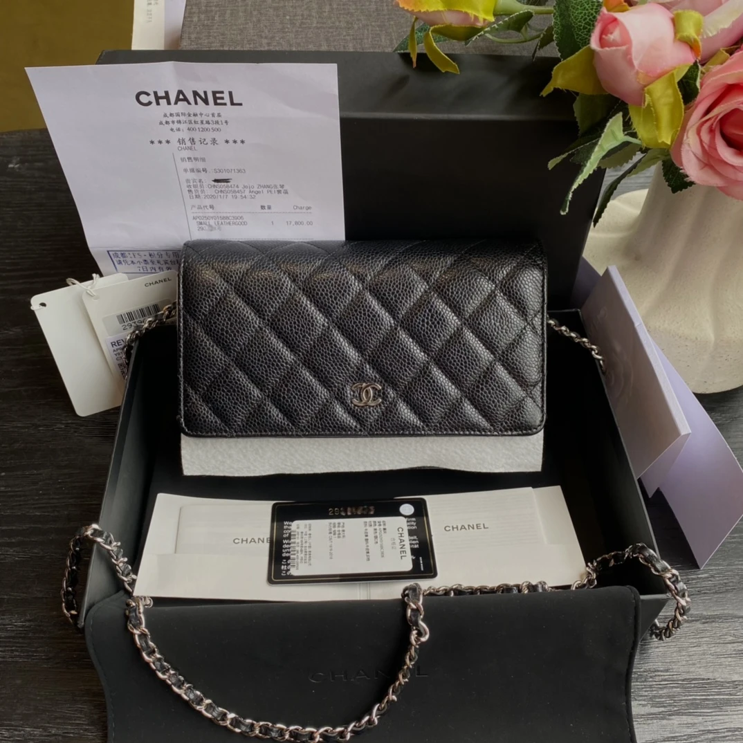 95新 Chanel/香奈儿 /woc 黑银 卡29开/sp19866
