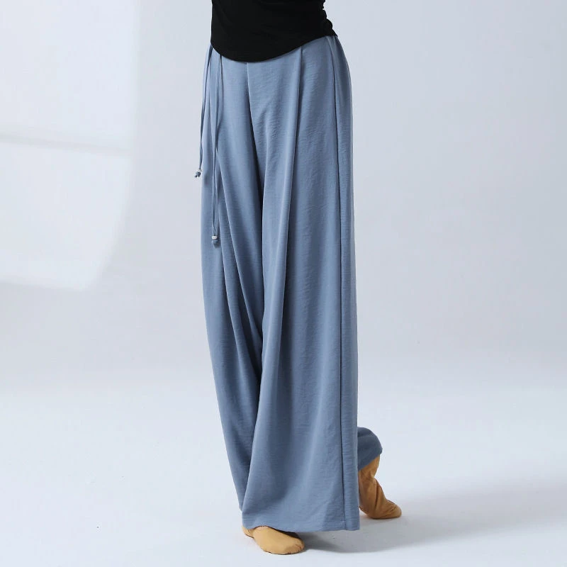 现代舞蹈服秋冬宽松直筒阔腿日常练功裤甩裤形体服女肌理山本裤
