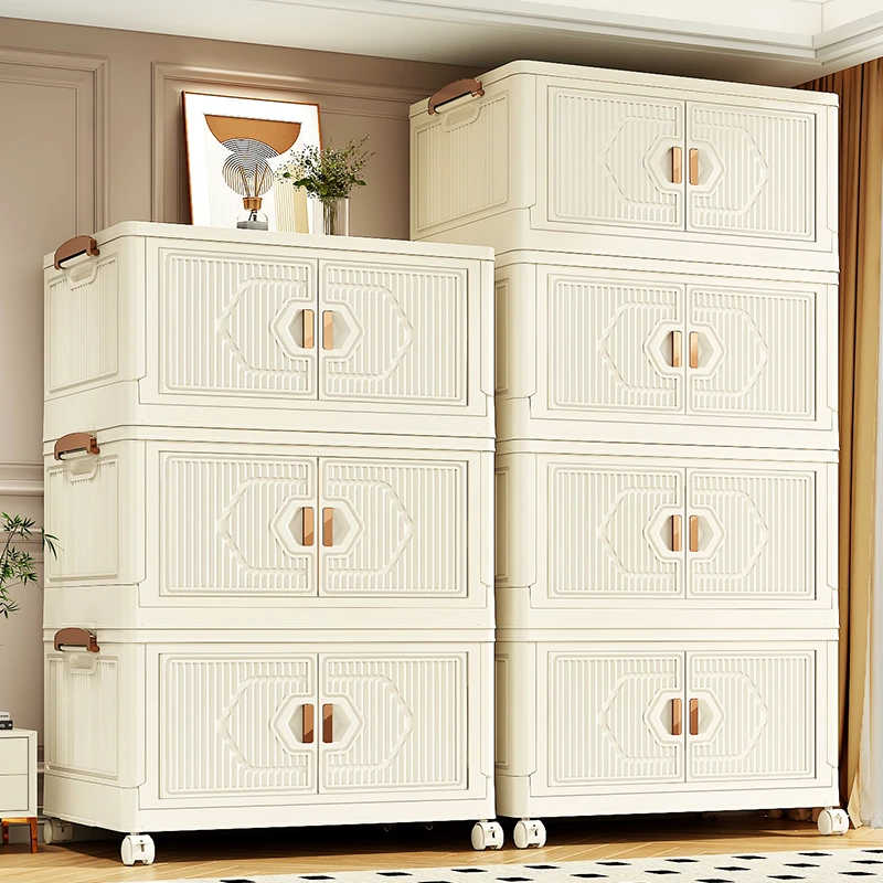 免安装收纳柜子置物柜家用宝宝儿童整理衣服玩具储物柜塑料零食柜