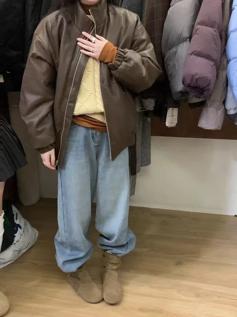 蛋白皮绒绒外套免洗慵懒冬天保暖加厚韩版简约舒适