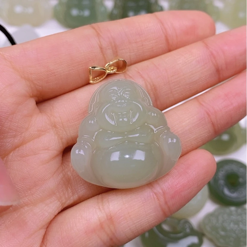 【闪购商品】和田玉颈饰银S925镶嵌羊*?
