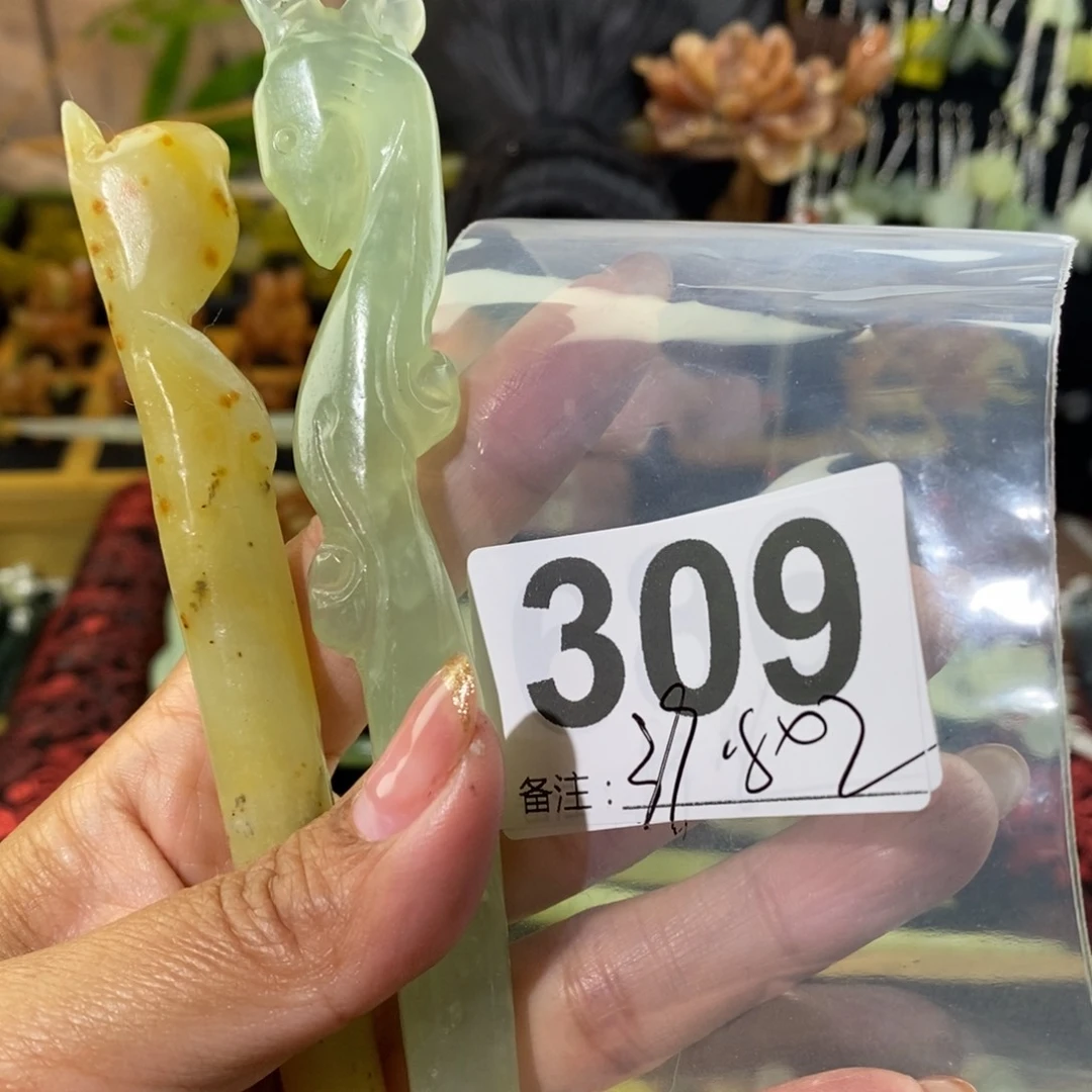 蛇纹石玉发饰未镶嵌K****舰