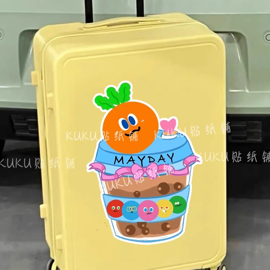 五月天5525表情球胡萝卜奶茶演唱会周边应援物贴纸行李箱油箱车贴