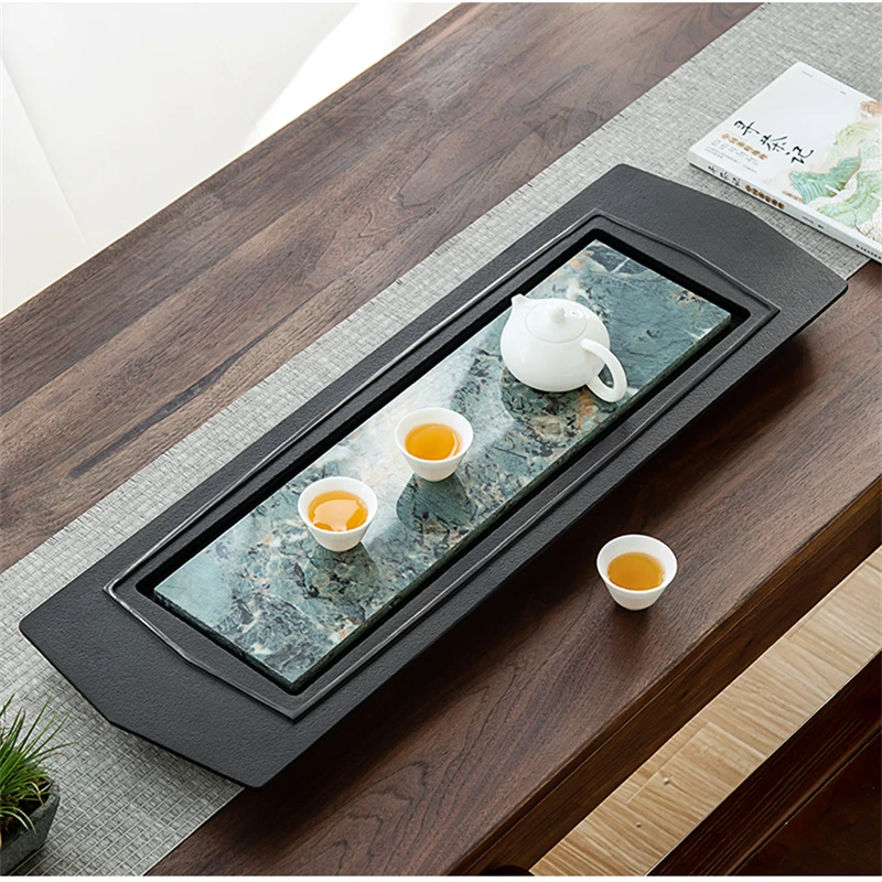 乌金石电木茶盘2024新款小型茶台中式功夫茶具托盘办公室用干泡台