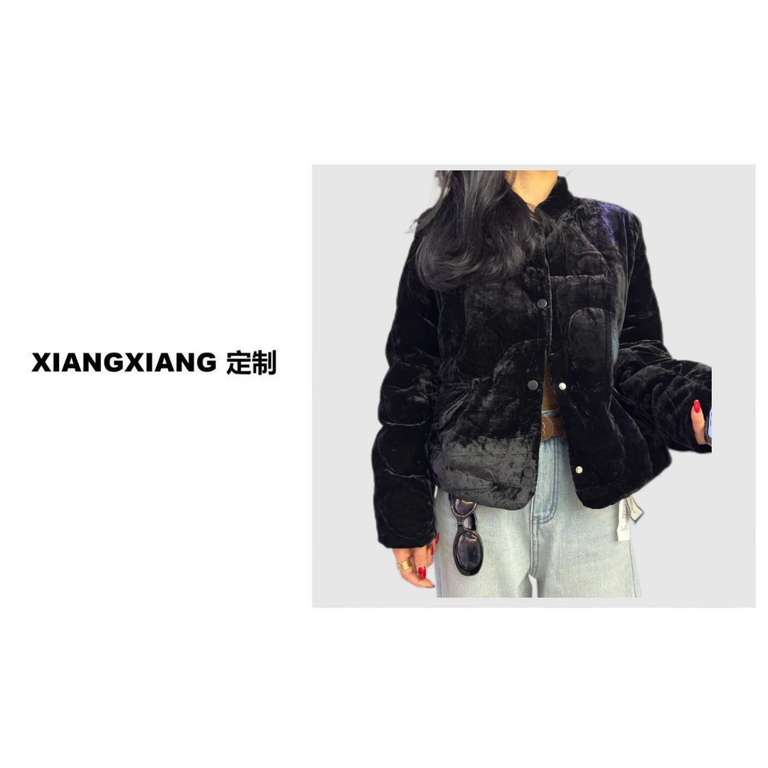 香香老板娘定制丝绒羽绒外套